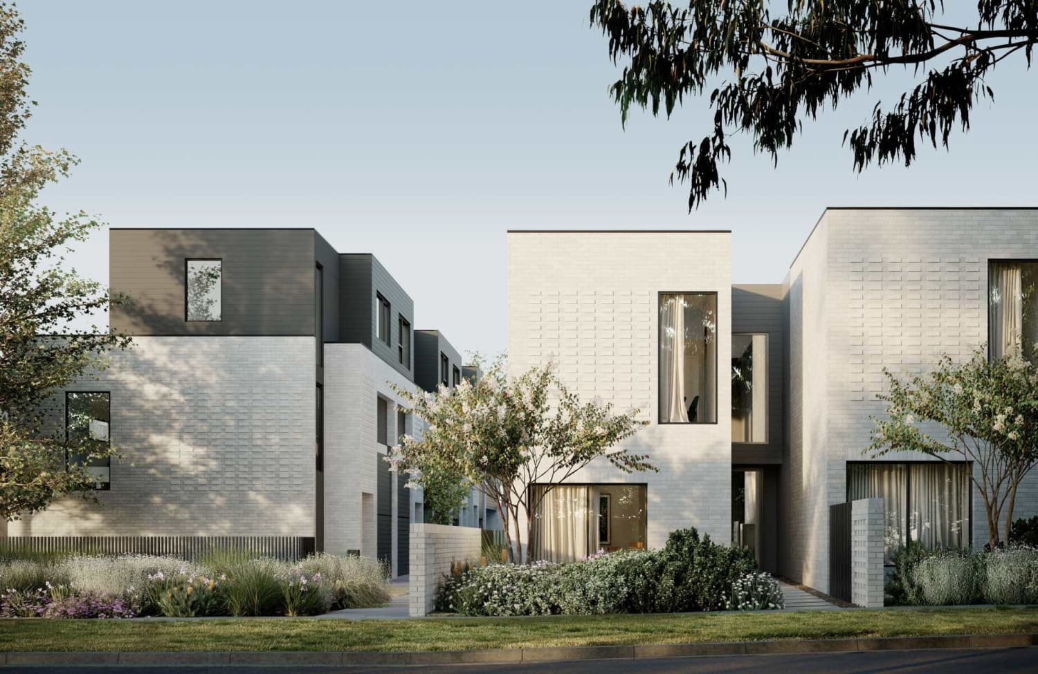 Medium density townhouse development in Melbourne built by Climate Group's builder clients